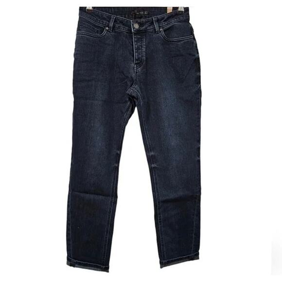 NWT prAna Buxton Mid-Rise Button Fly Slim Boyfriend Stretch Jean 6 Blue #2639 - Picture 2 of 12